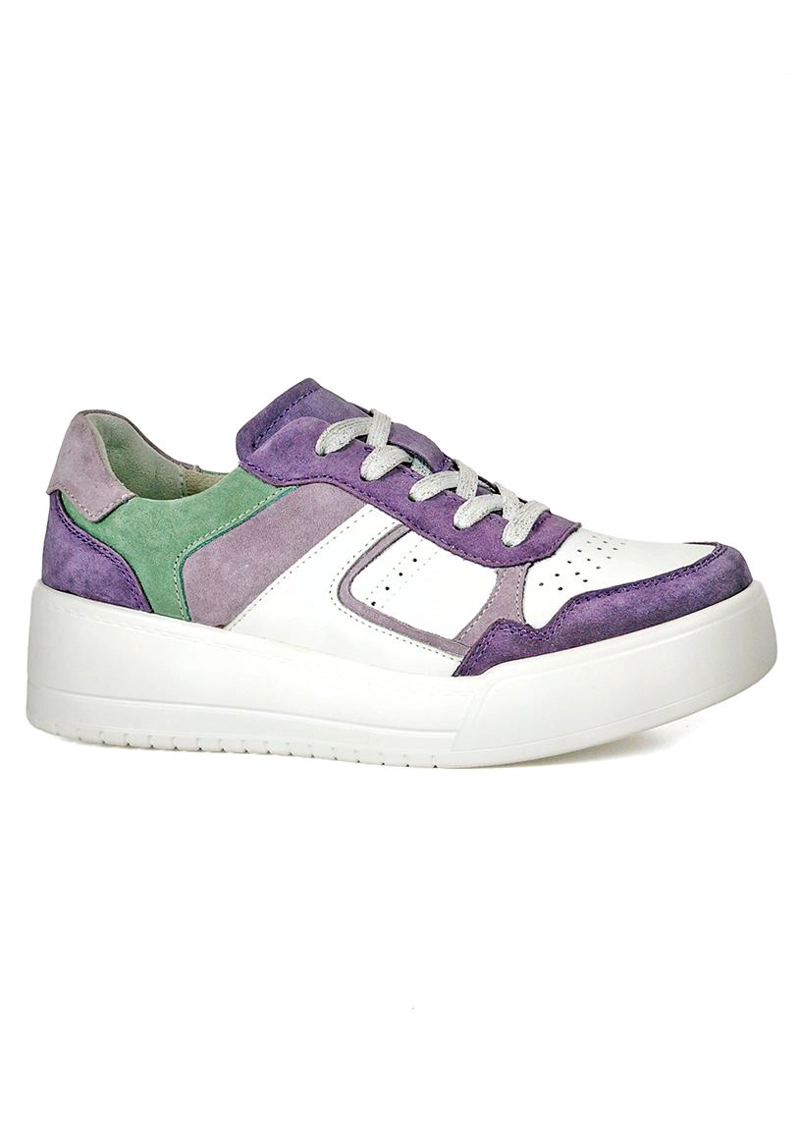 ZAPATILLA CUERO PANAMA VIOLETA - 1