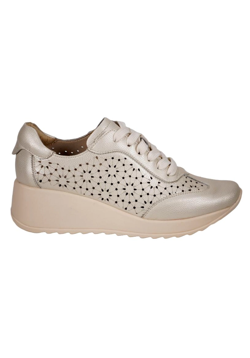 ZAPATILLA CUERO FELISA DORADO - 2