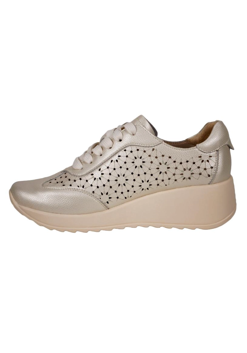 ZAPATILLA CUERO FELISA DORADO - 4