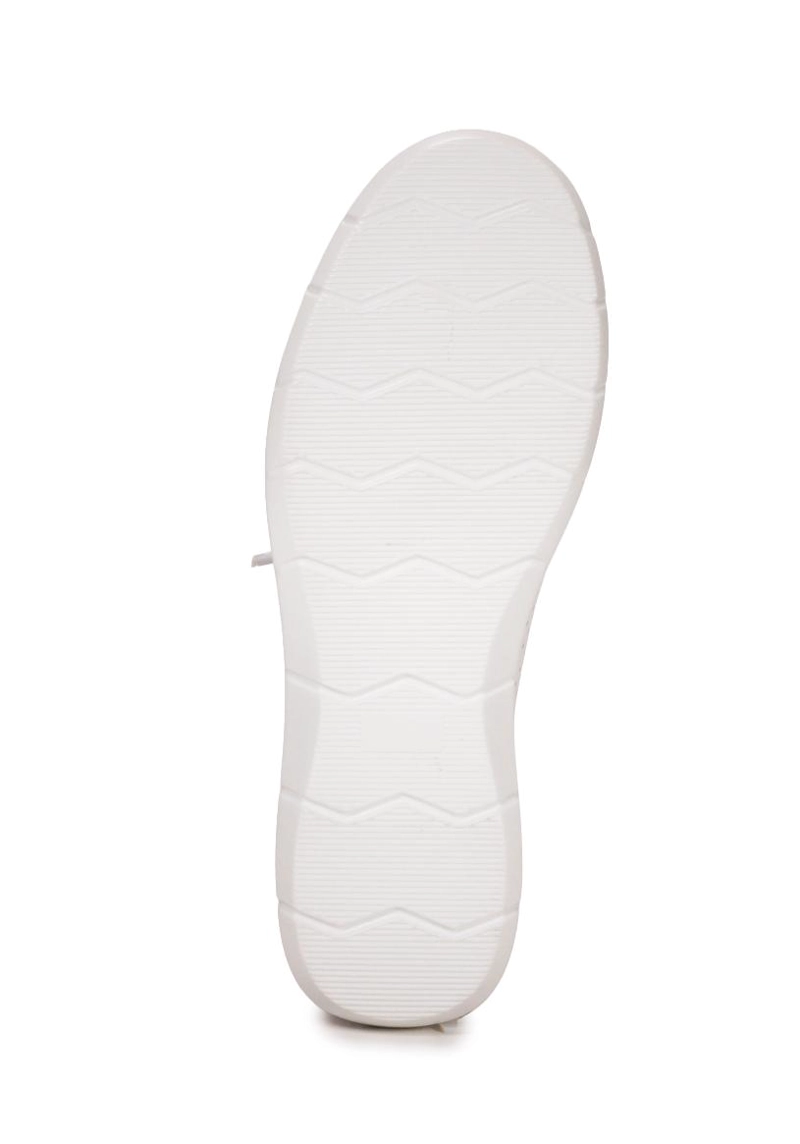 ZAPATILLA CUERO LUZMAR BLANCO PLATEADO - 4