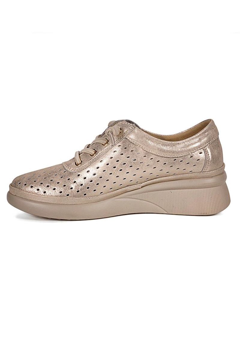 ZAPATILLA CUERO RUMBA DORADO - 3