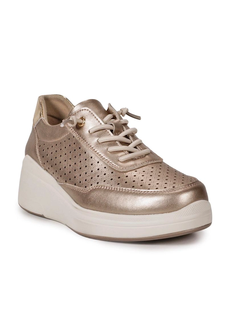 ZAPATILLA CUERO ISMA BRONCE - 2