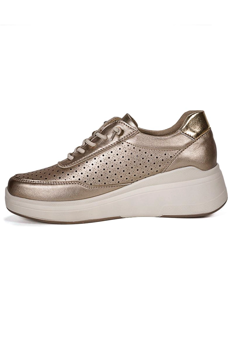 ZAPATILLA CUERO ISMA BRONCE - 3
