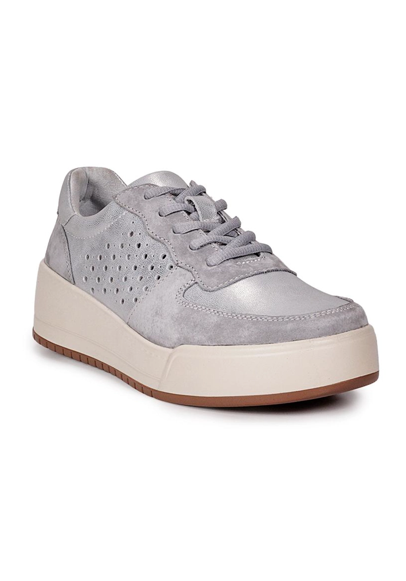 ZAPATILLA CUERO MAIRA PLATEADO - 2