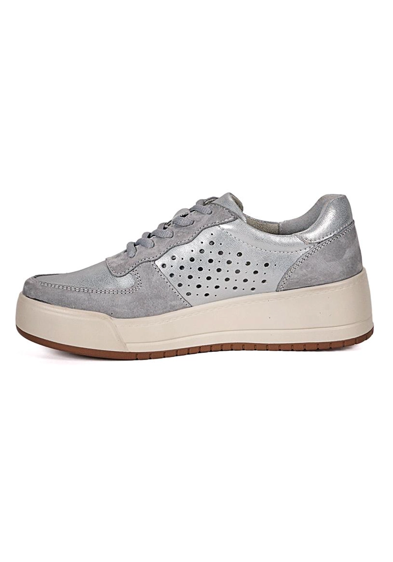 ZAPATILLA CUERO MAIRA PLATEADO - 3