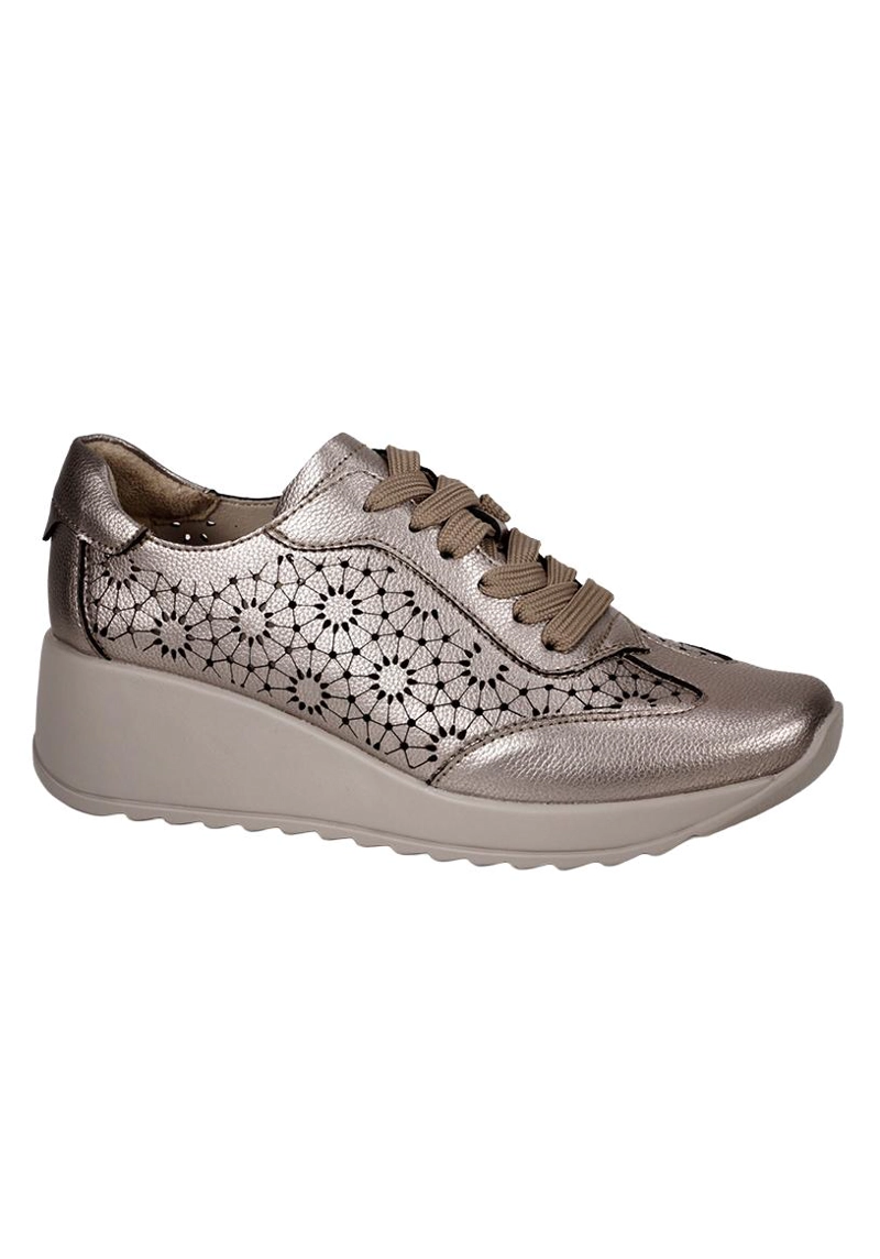 ZAPATILLA CUERO FELISA BRONCE - 1