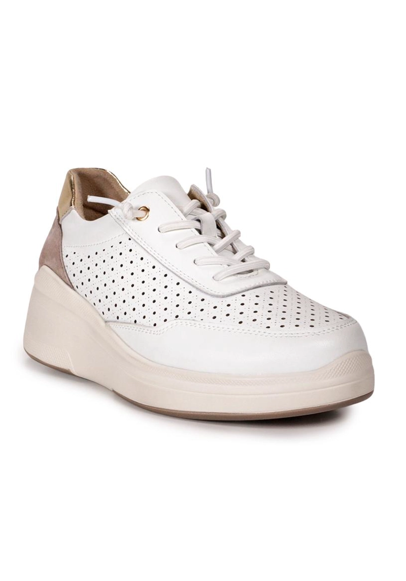 ZAPATILLA CUERO ISMA BLANCO - 2