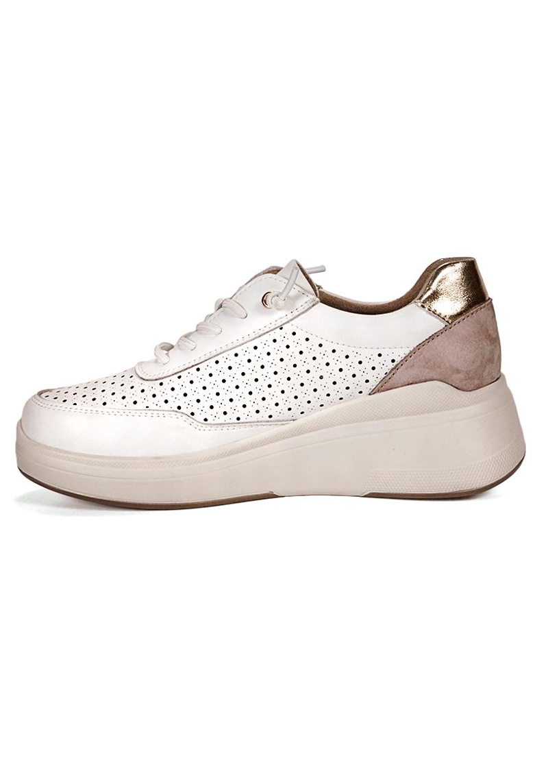ZAPATILLA CUERO ISMA BLANCO - 3