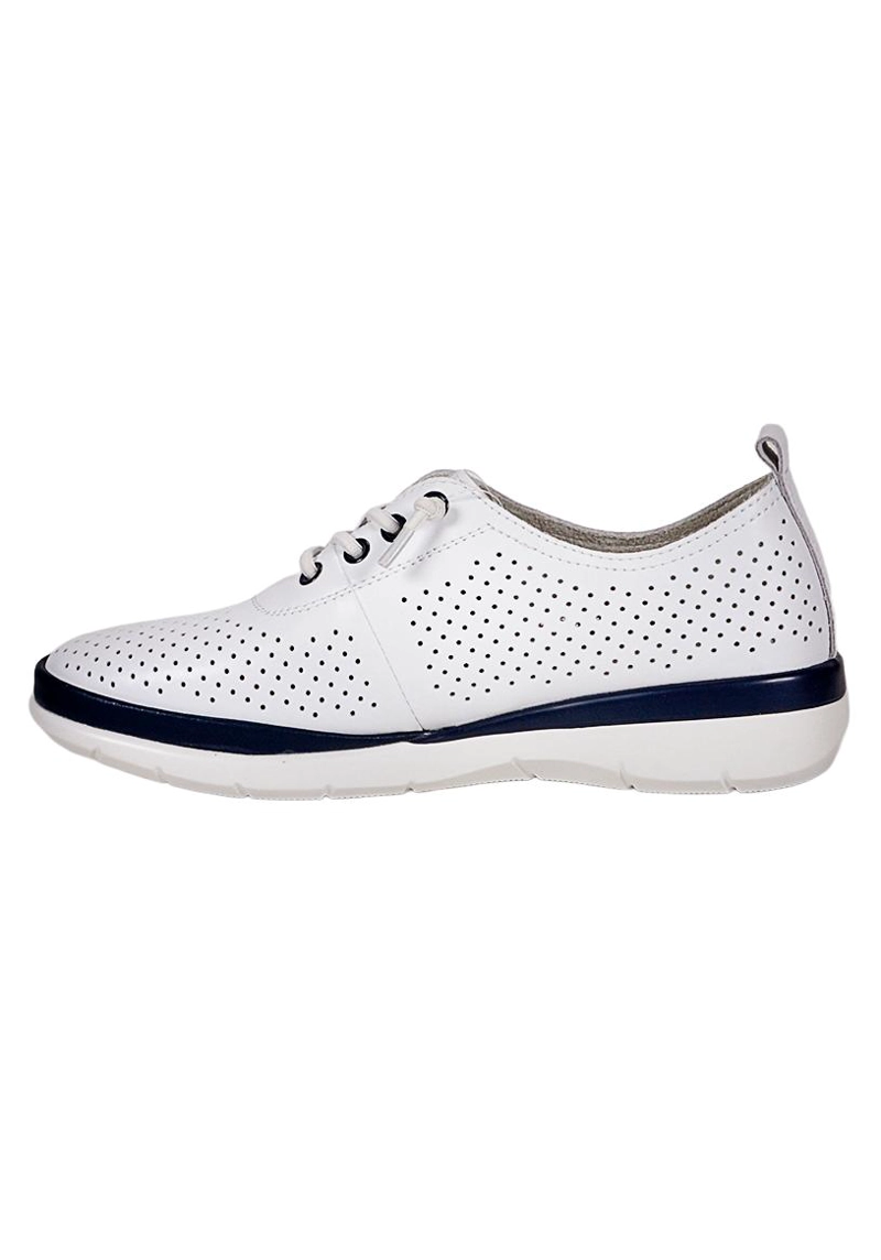 ZAPATILLA CUERO LUZMAR BLANCO AZUL - 3