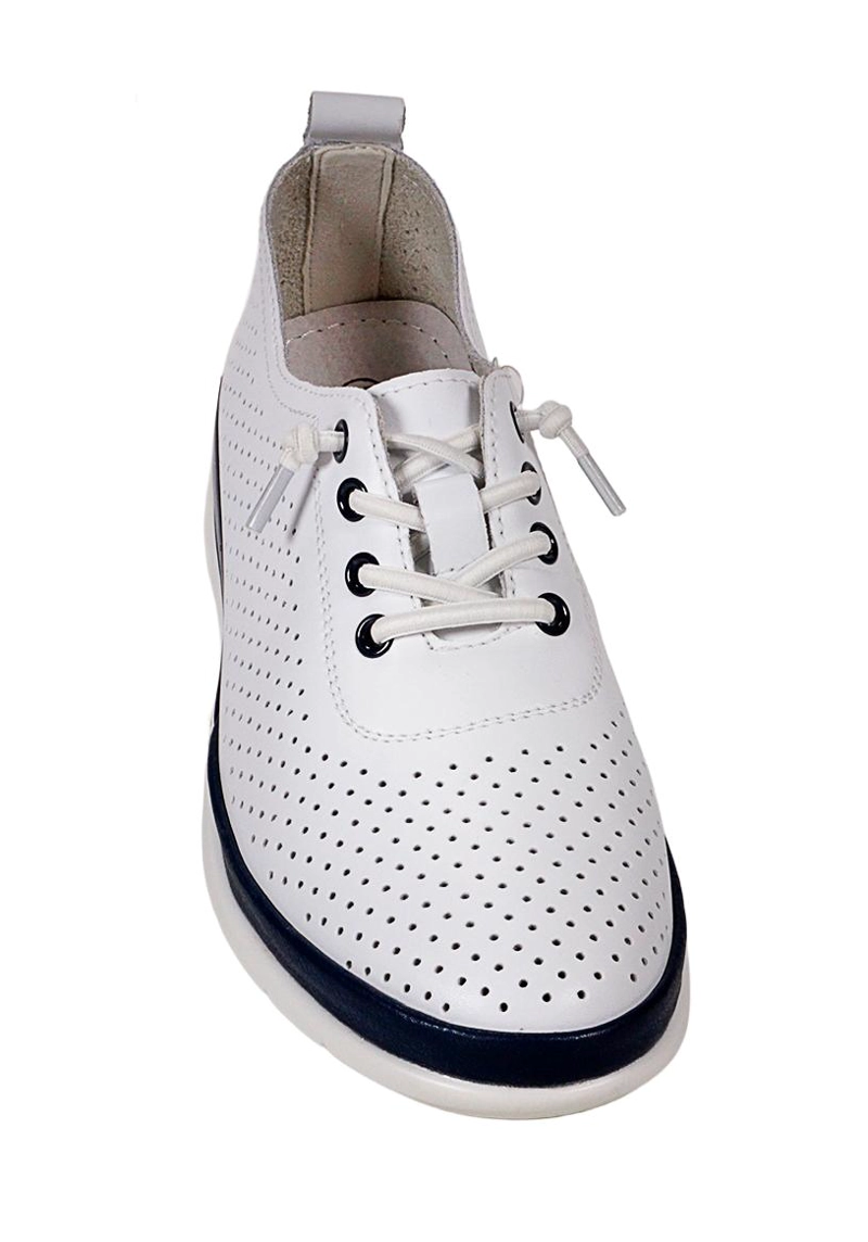 ZAPATILLA CUERO LUZMAR BLANCO AZUL - 4