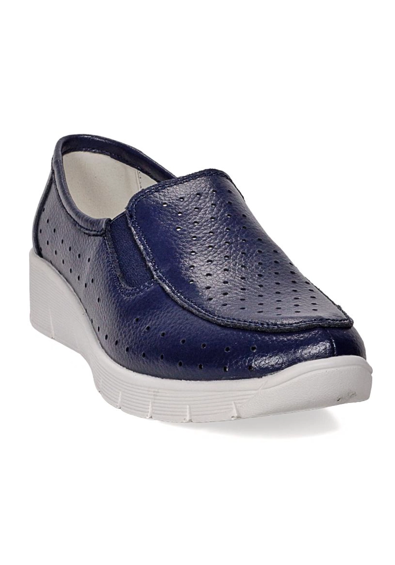 MOCASIN CUERO ARANNA AZUL - 2