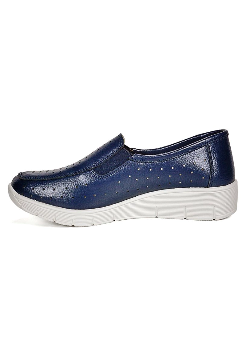 MOCASIN CUERO ARANNA AZUL - 3