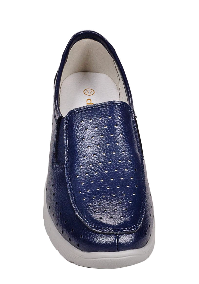 MOCASIN CUERO ARANNA AZUL - 4