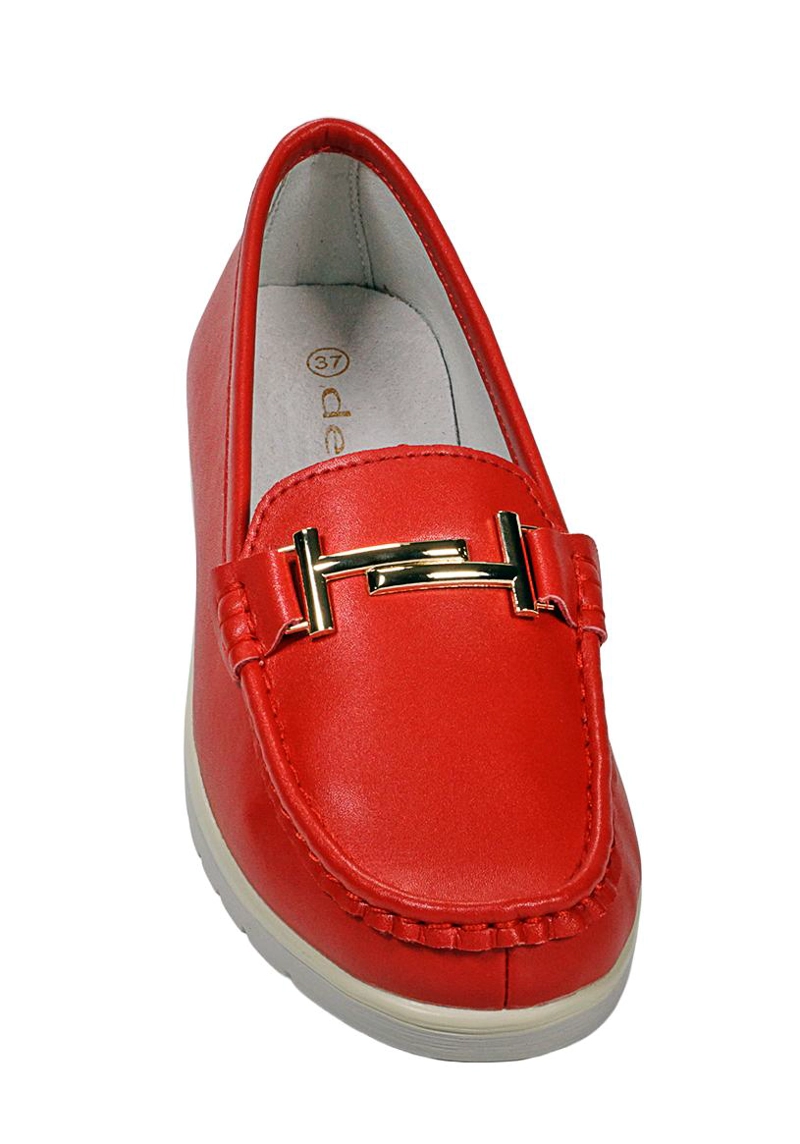 MOCASIN CUERO MAGALY ROJO - 4