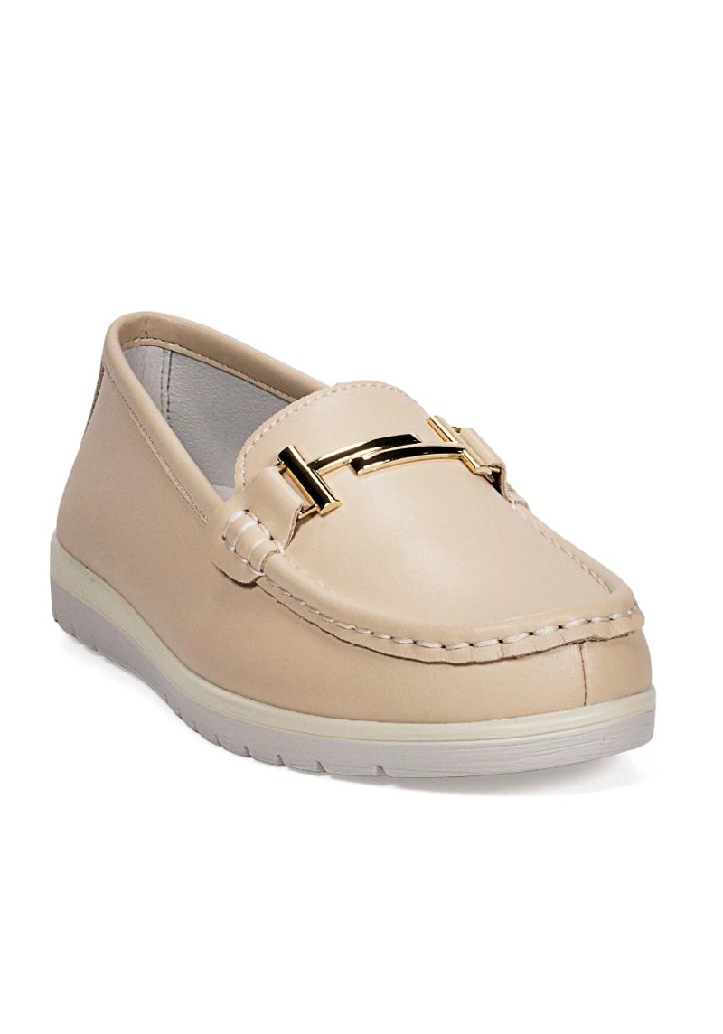 MOCASIN CUERO MAGALY BEIGE - 2