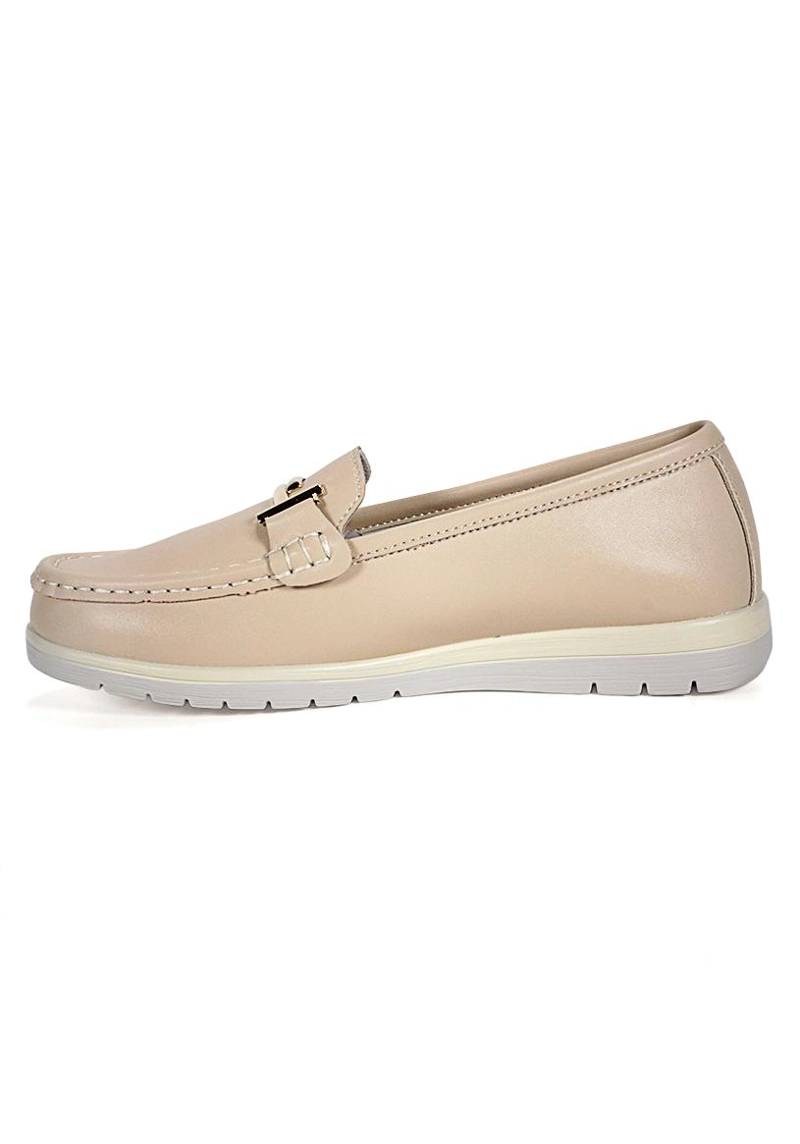 MOCASIN CUERO MAGALY BEIGE - 3