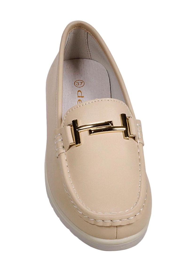 MOCASIN CUERO MAGALY BEIGE - 4