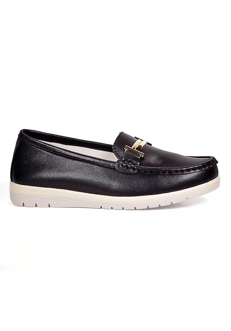 MOCASIN CUERO MAGALY NEGRO - 1