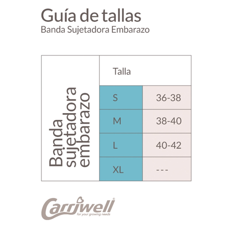 FAJA MUJER CARRIWELL CW500 BANDA SOPORTE EMBARAZO BLANCO - 3