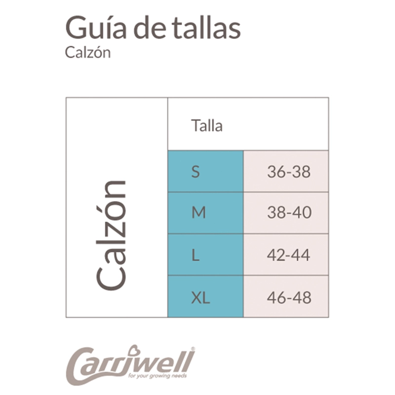 CALZÓN MUJER CARRIWELL EMBARAZO SOPORTE BAJO NEGRO - 4
