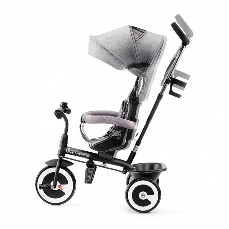 TRICICLO KINDERKRAFT ASTON ARO 10 GRIS - 5
