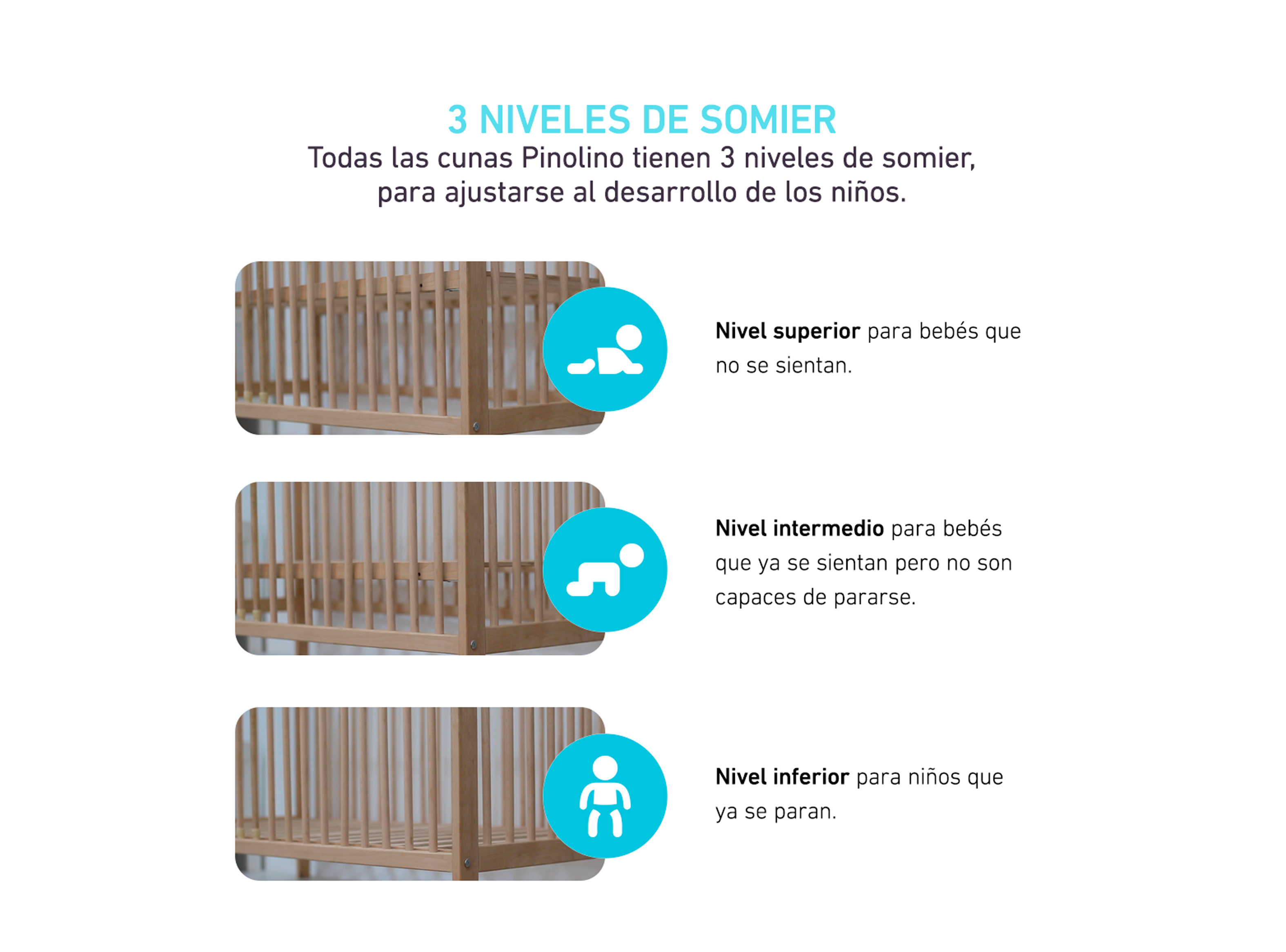 CUNA DE MADERA VIKTORIA 70X140+COLCHÓN - 4