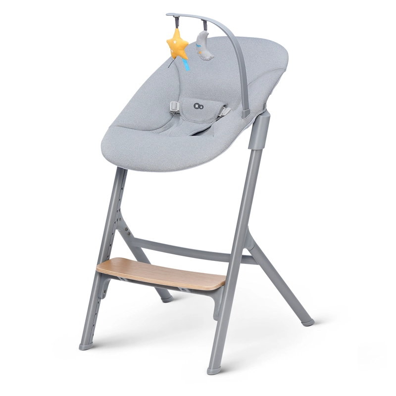 SILLA COMER KINDERKRAFT EVOLUTIVA LIVY WOOD + NIDO CALMEE GRIS - 2