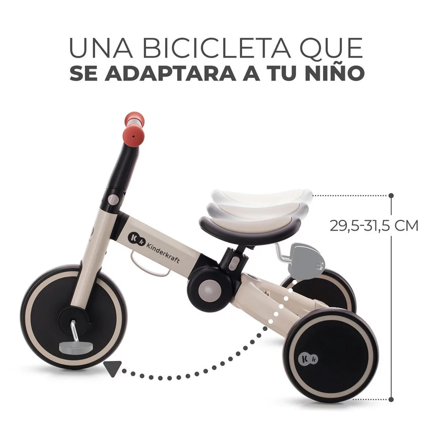 TRICICLO KINDERKRAFT 4TRIKE ARO 10 SILVER GREY - 8