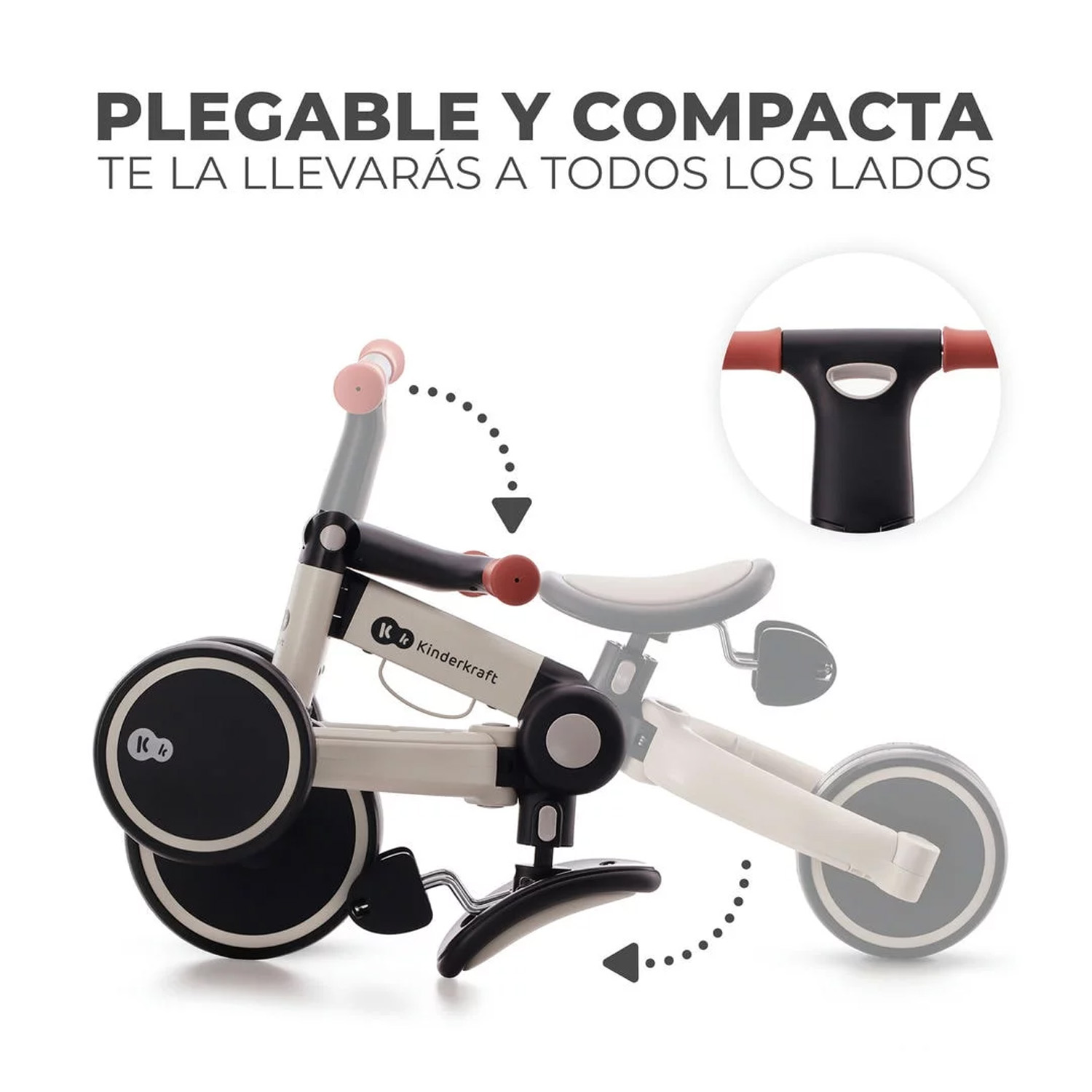 TRICICLO KINDERKRAFT 4TRIKE ARO 10 SILVER GREY - 9
