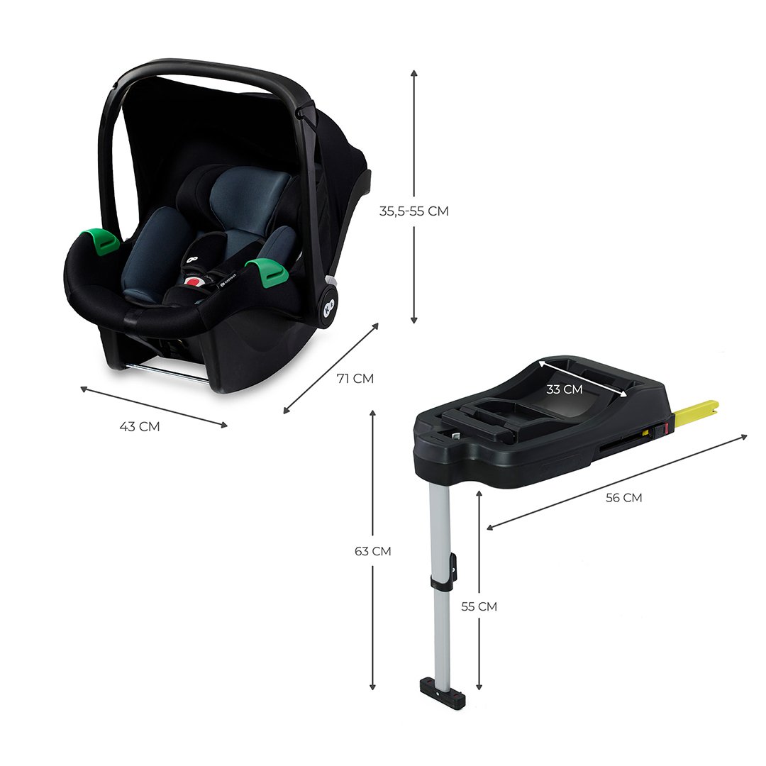 SILLA AUTO KINDERKRAFT NIDO MINK PRO I-SIZE + BASE ISOFIX NEGRO - 5