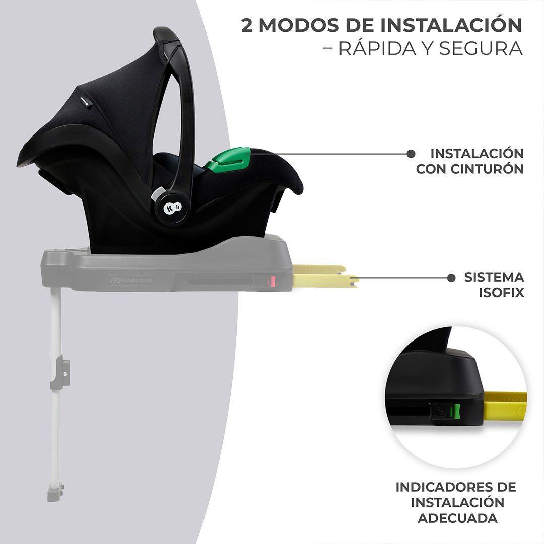 SILLA AUTO KINDERKRAFT NIDO MINK PRO I-SIZE + BASE ISOFIX NEGRO - 7