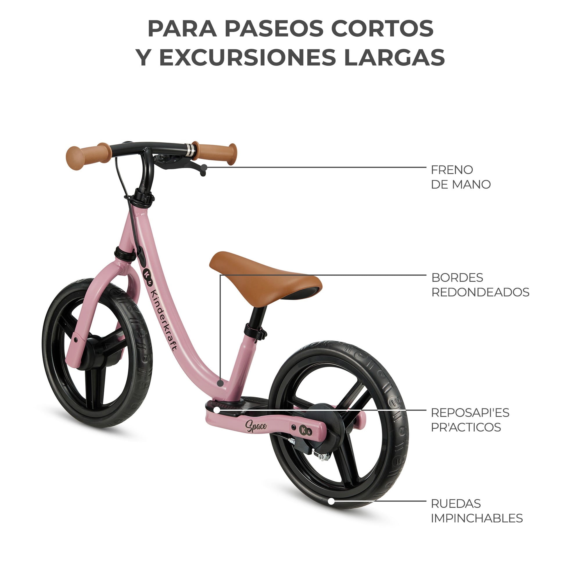 BICICLETA DE BALANCE SPACE DARK PINK - ROSA - 4