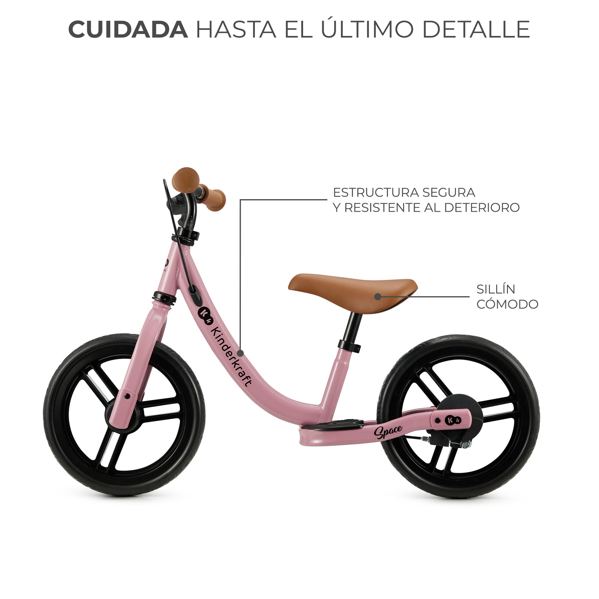 BICICLETA DE BALANCE SPACE DARK PINK - ROSA - 5