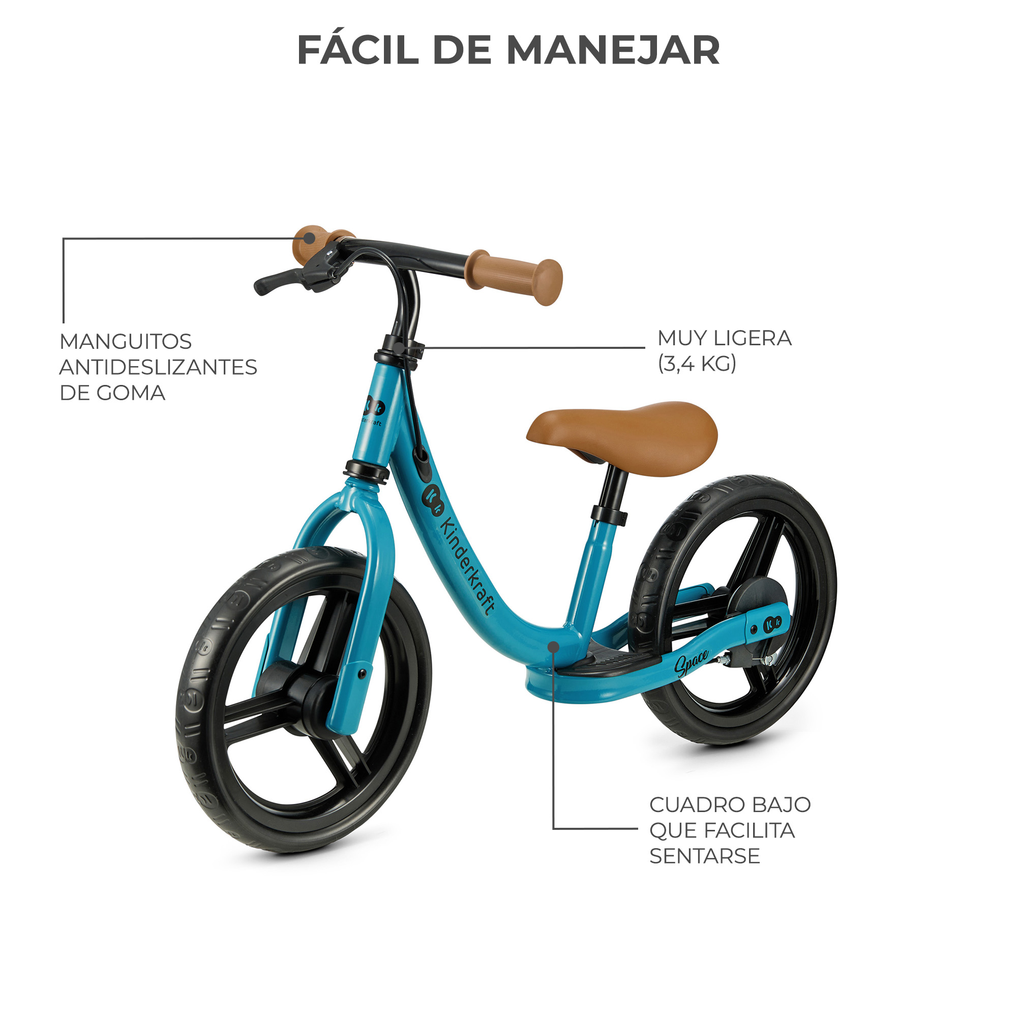 BICICLETA DE BALANCE SPACE DEEP BLUE - AZUL - 2