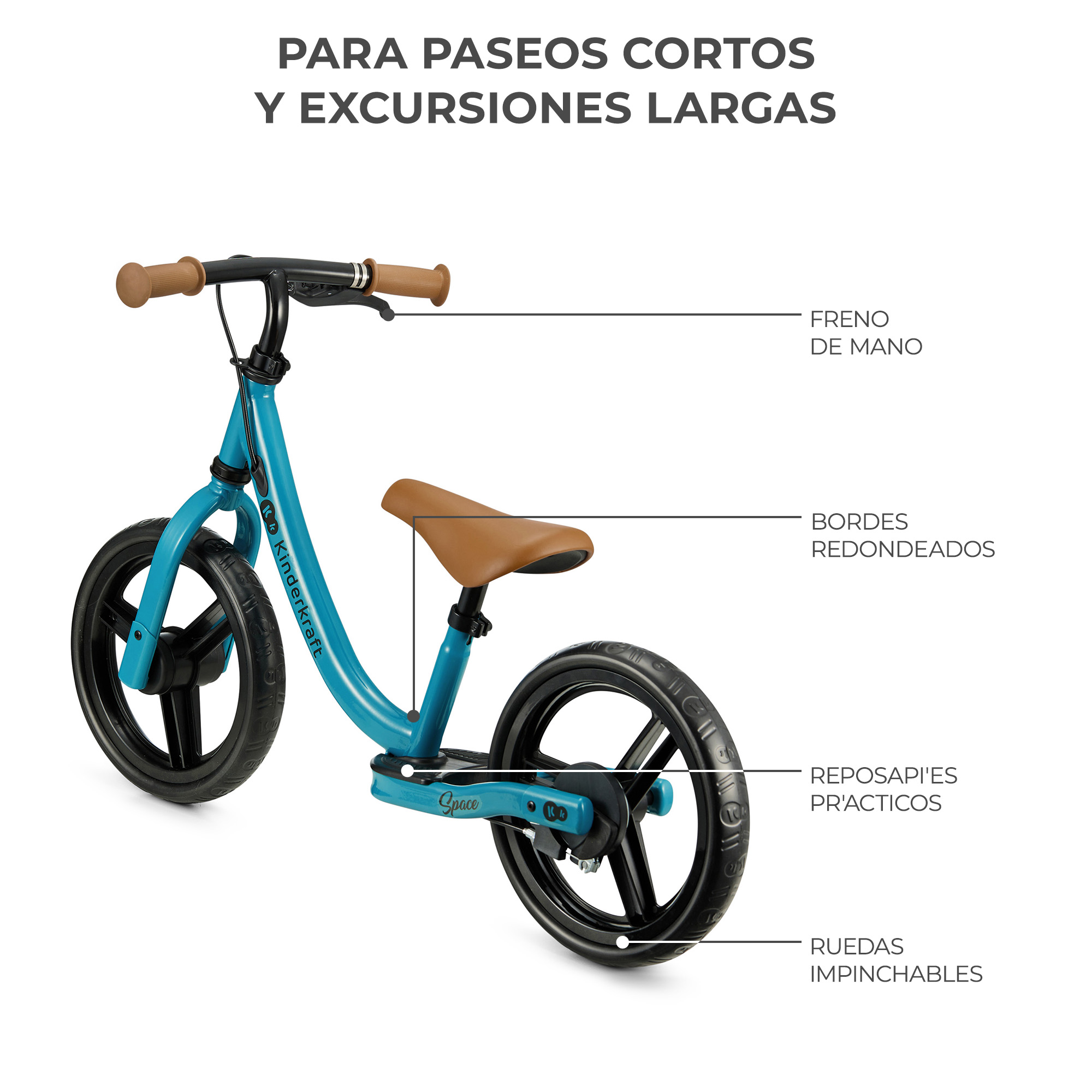 BICICLETA DE BALANCE SPACE DEEP BLUE - AZUL - 5