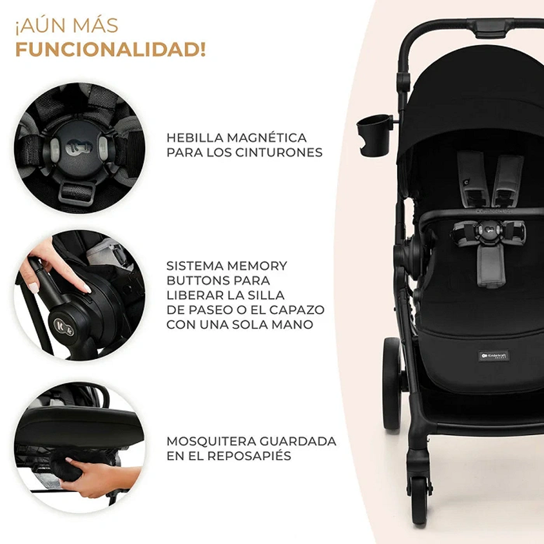 COCHE DE PASEO YOXI PURE BLACK - NEGRO - 8