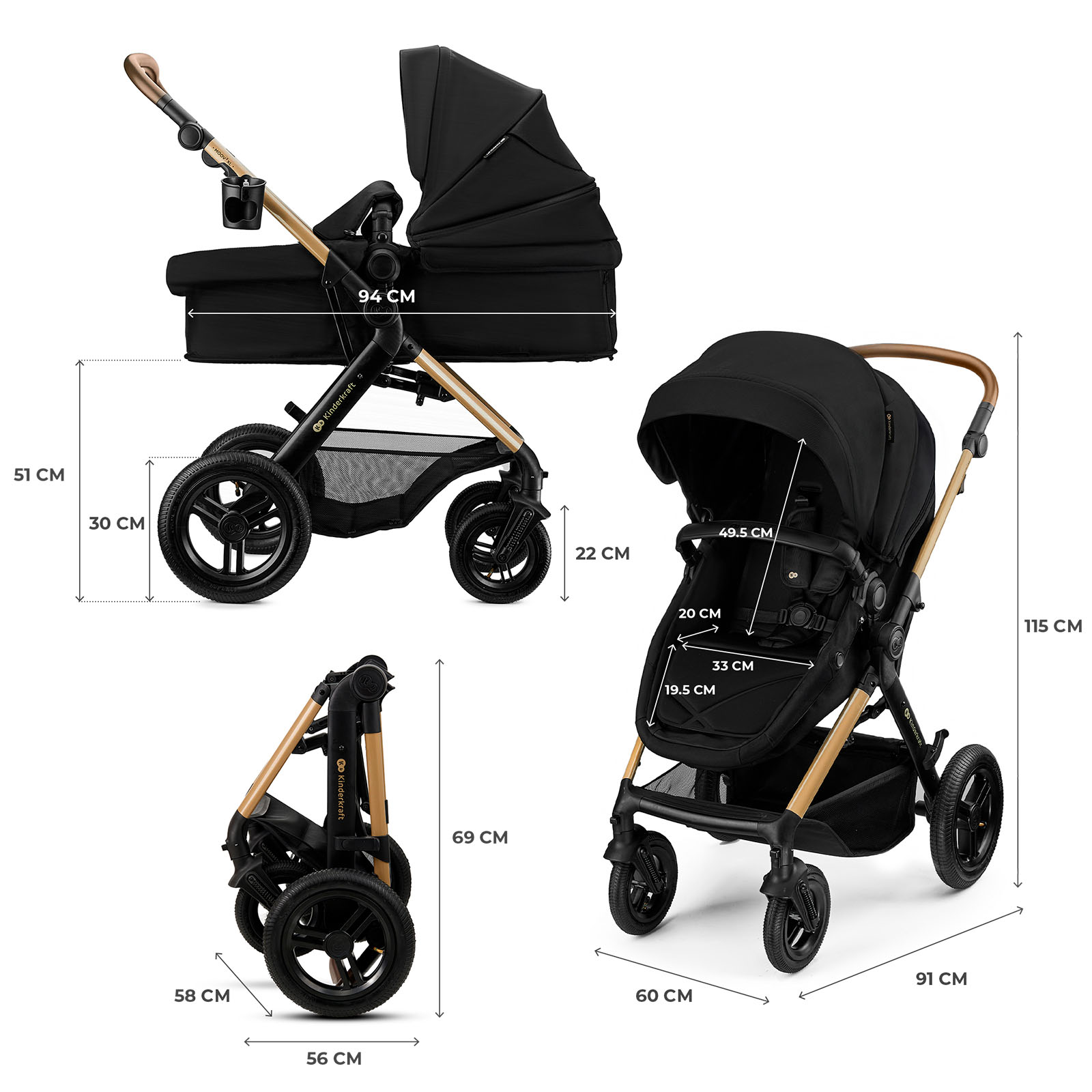COCHE TRAVEL SYSTEM MOOV 2 XL AIR - NEGRO - 7