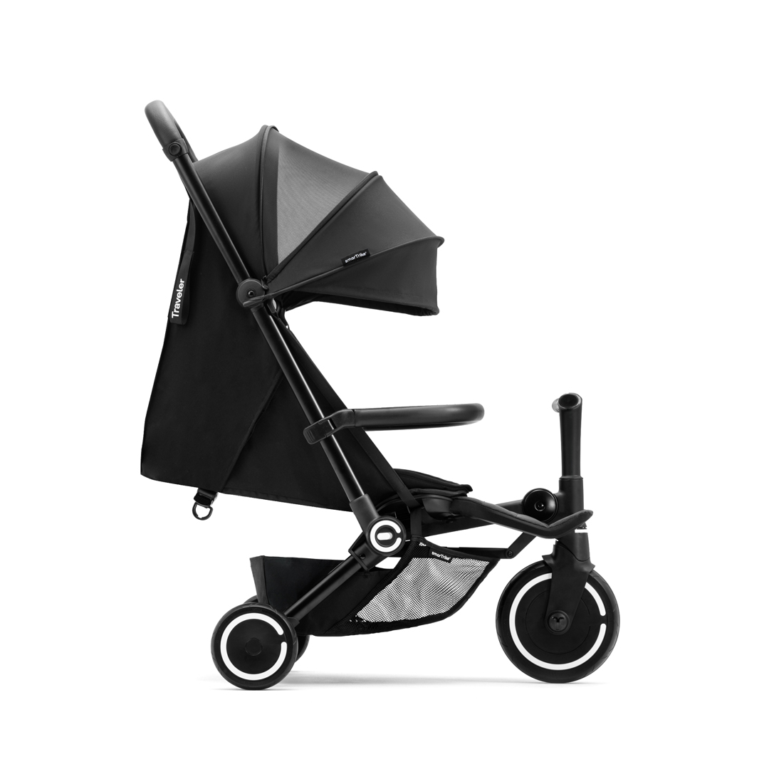 COCHE TRICICLO TRAVELER EN COLOR NEGRO - 2