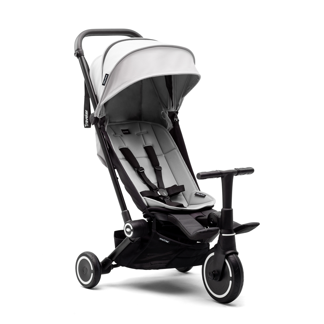 COCHE TRICICLO TRAVELER EN COLOR BLANCO - 1