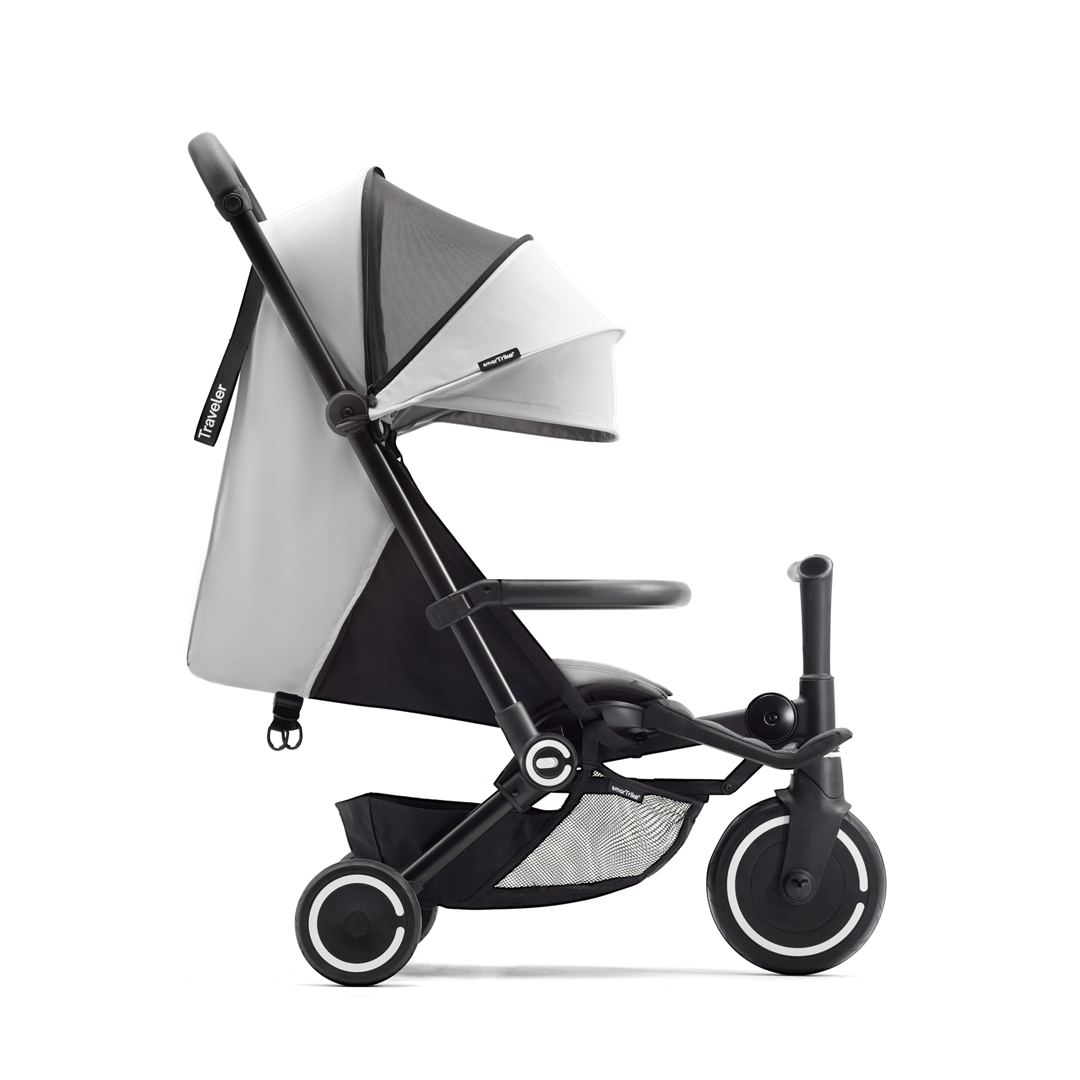 COCHE TRICICLO TRAVELER EN COLOR BLANCO - 2