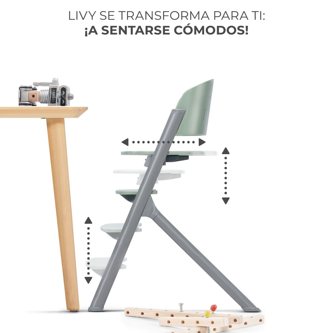 SILLA DE COMER 4 EN 1: LIVY + CALMEE - OLIVE - 5