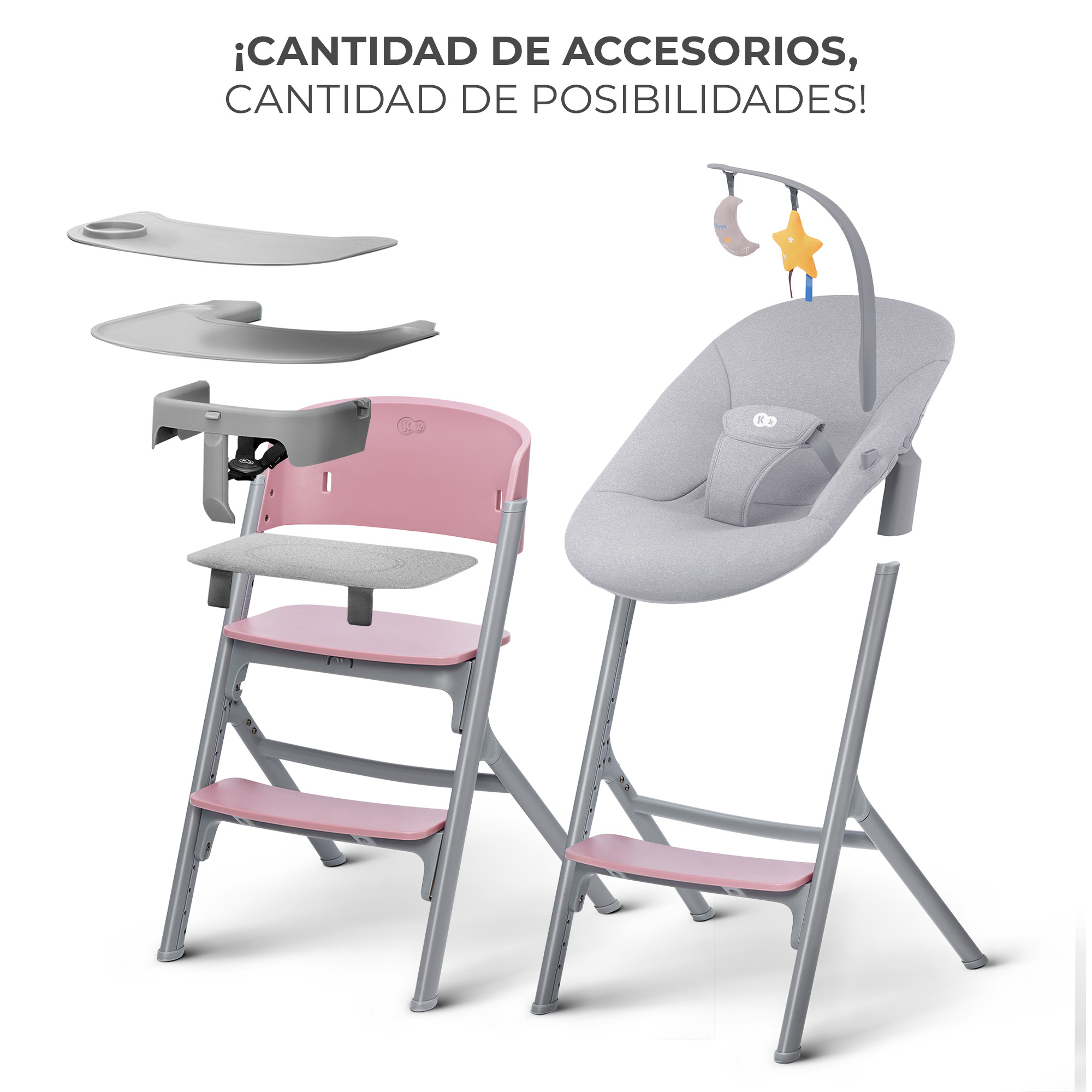 SILLA DE COMER 4 EN 1: LIVY + CALMEE - PINK - 3