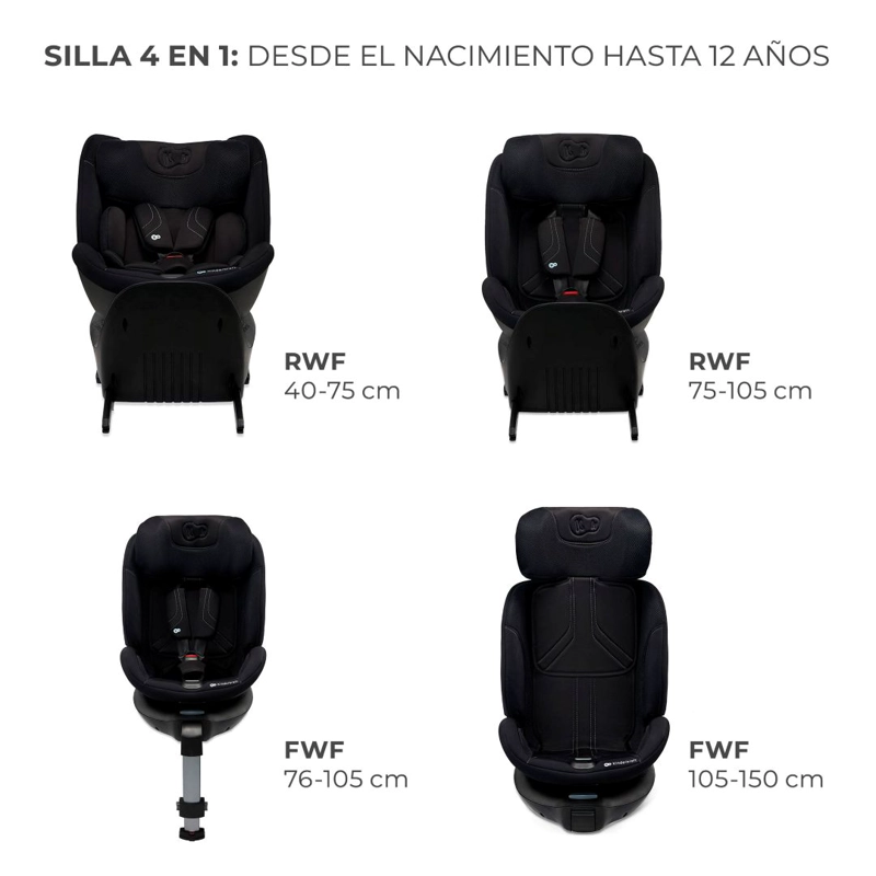 SILLA DE AUTO CONVERTIBLE XRIDER 2 I-SIZE NEGRO - 5