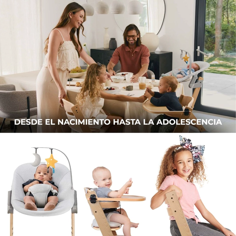 SILLA DE COMER 4 EN 1: ENOCK + CALMEE WOODEN - 2