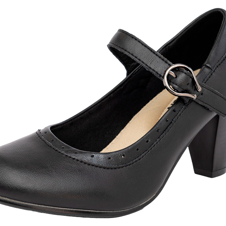 ZAPATO DE CUERO CUECA CHILOTA NEGRO ALQUIMIA - 4