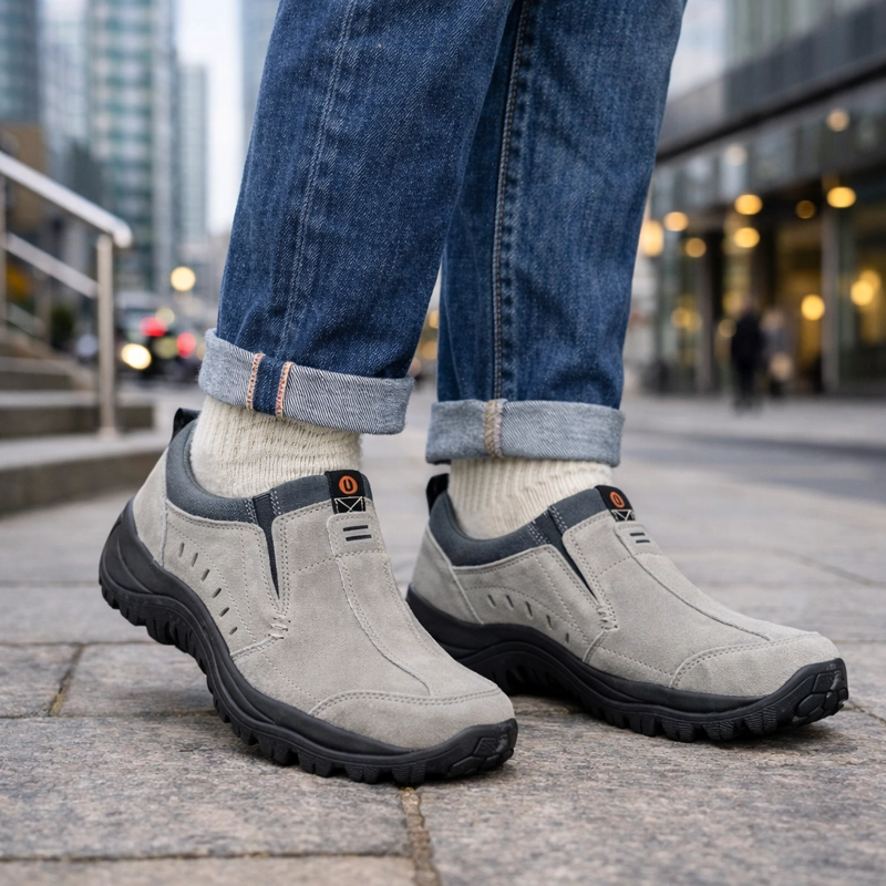 ZAPATO DE CUERO CEDRO GRIS LONDON ADIXT - 6