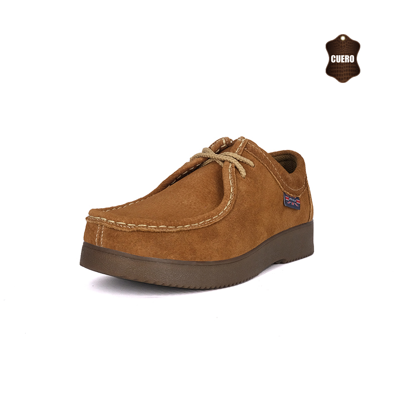 ZAPATO DE CUERO CASUAL CARAMELO THAMRIN LONDON ADIXT - 1