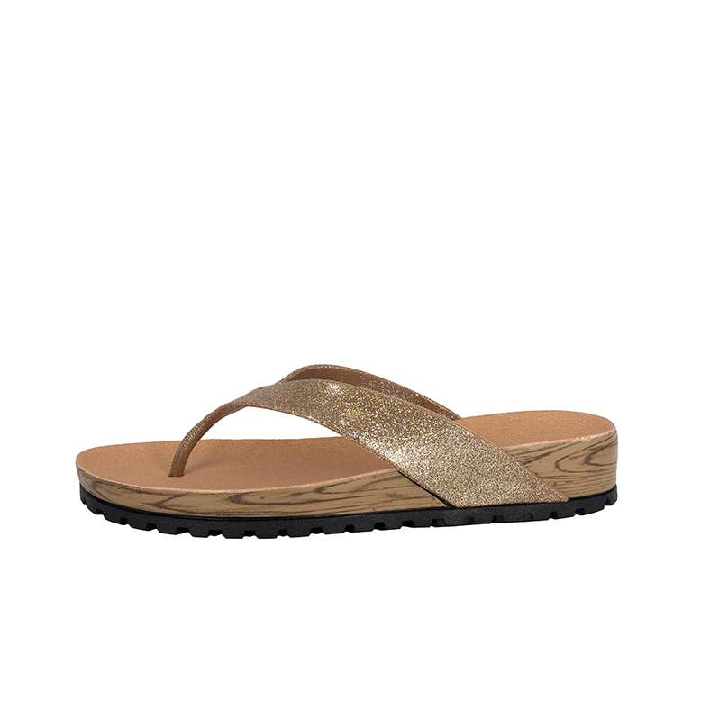 SANDALIAS MUJER ALQUIMIA DORADO PLANA SAO - 2