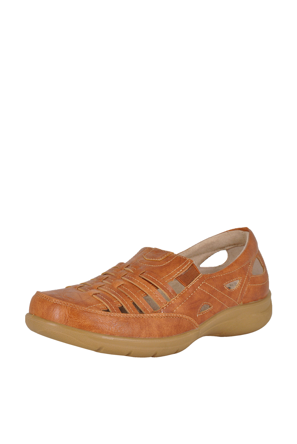 MOCASINES MUJER PASSER LYRA CARAMELO - 1