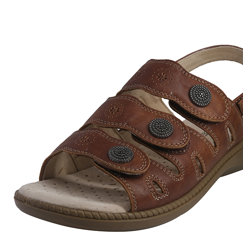 SANDALIAS MUJER PASSER CARAMELO NOSHAQ - 4